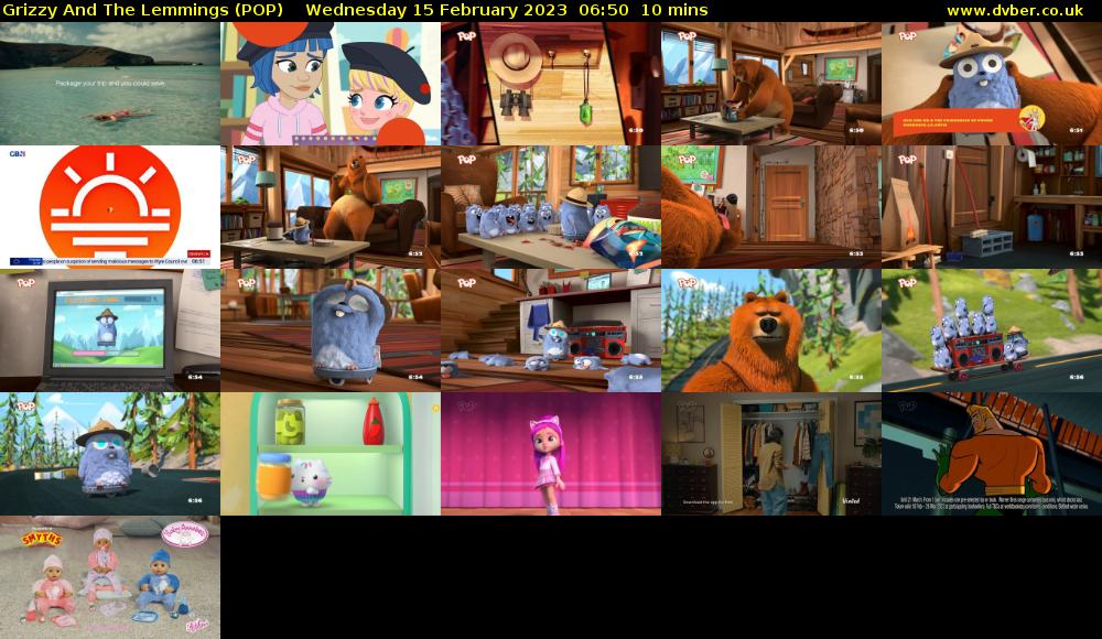 Grizzy And The Lemmings (POP) Wednesday 15 February 2023 06:50 - 07:00