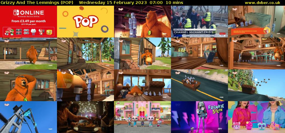 Grizzy And The Lemmings (POP) Wednesday 15 February 2023 07:00 - 07:10