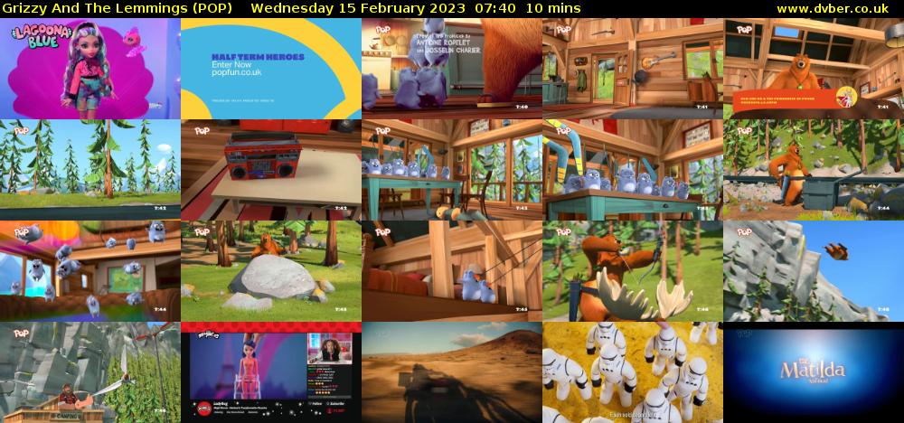 Grizzy And The Lemmings (POP) Wednesday 15 February 2023 07:40 - 07:50