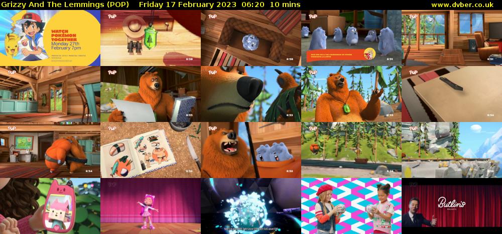 Grizzy And The Lemmings (POP) Friday 17 February 2023 06:20 - 06:30