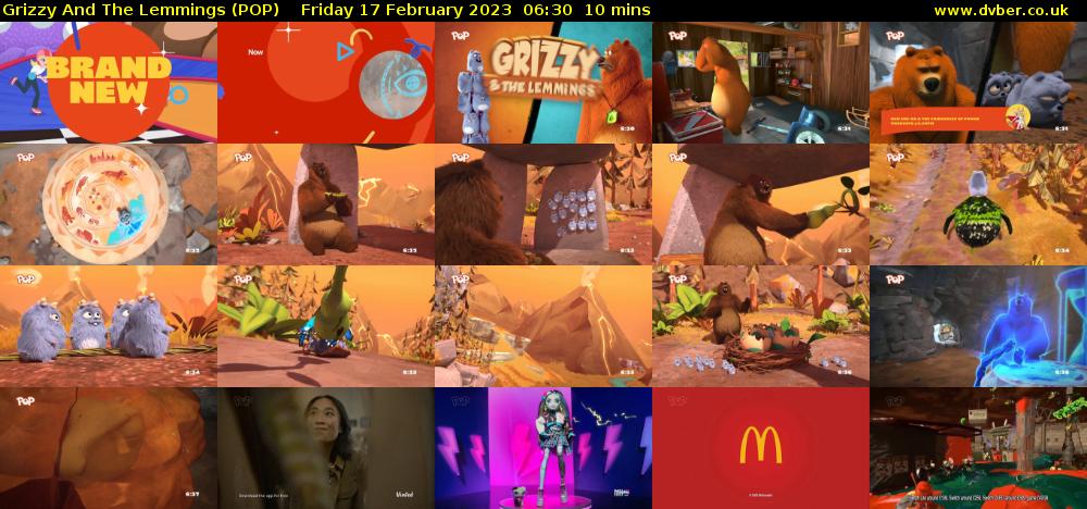 Grizzy And The Lemmings (POP) Friday 17 February 2023 06:30 - 06:40