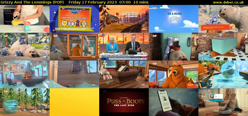 Grizzy And The Lemmings (POP) Friday 17 February 2023 07:00 - 07:10