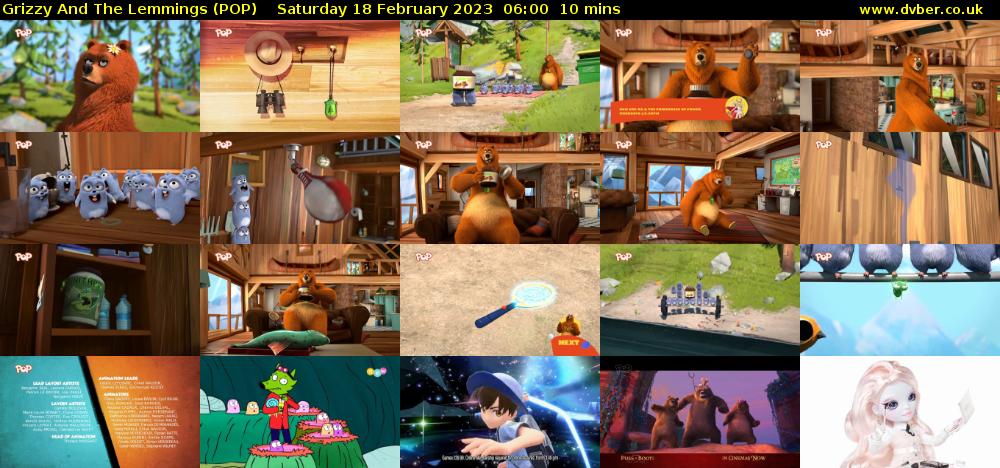 Grizzy And The Lemmings (POP) Saturday 18 February 2023 06:00 - 06:10
