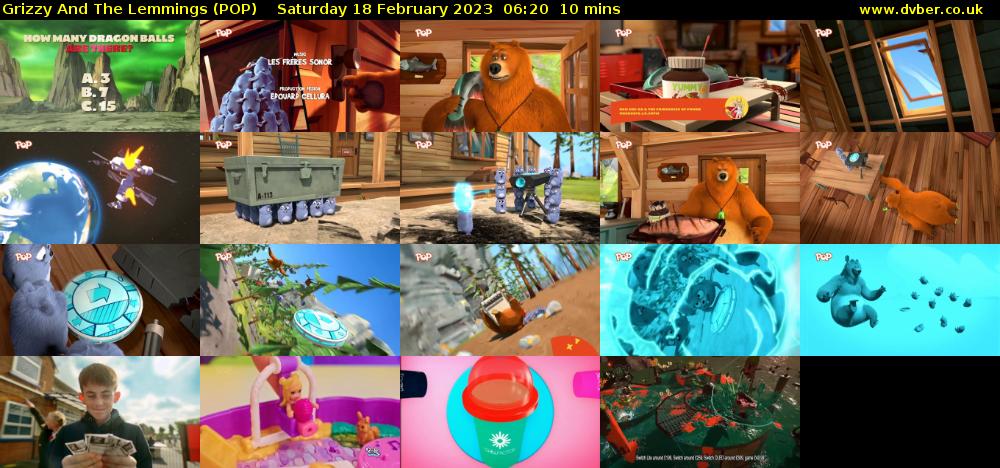 Grizzy And The Lemmings (POP) Saturday 18 February 2023 06:20 - 06:30