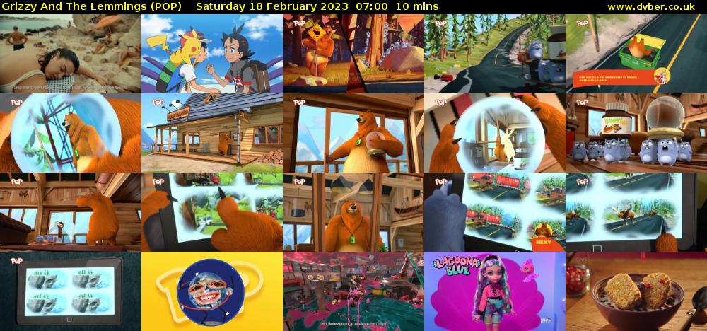 Grizzy And The Lemmings (POP) Saturday 18 February 2023 07:00 - 07:10
