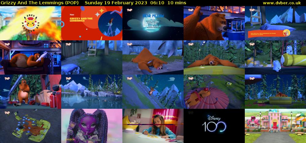 Grizzy And The Lemmings (POP) Sunday 19 February 2023 06:10 - 06:20