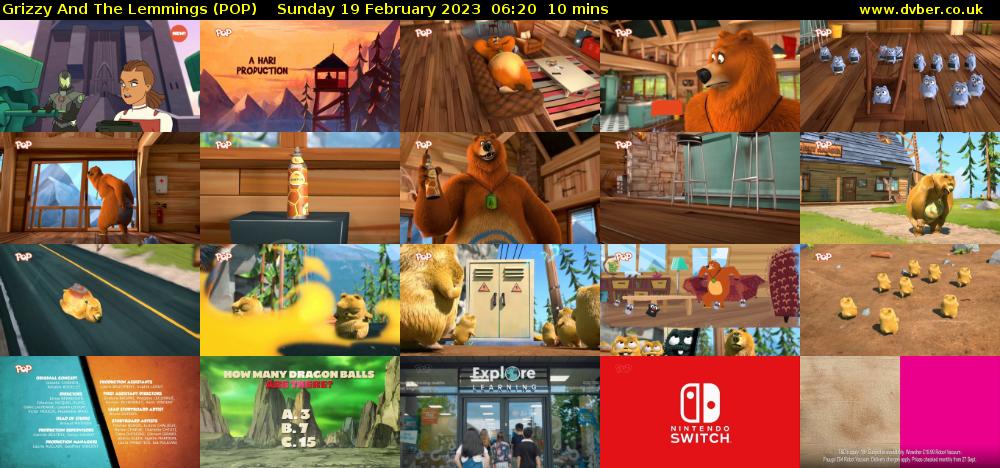 Grizzy And The Lemmings (POP) Sunday 19 February 2023 06:20 - 06:30