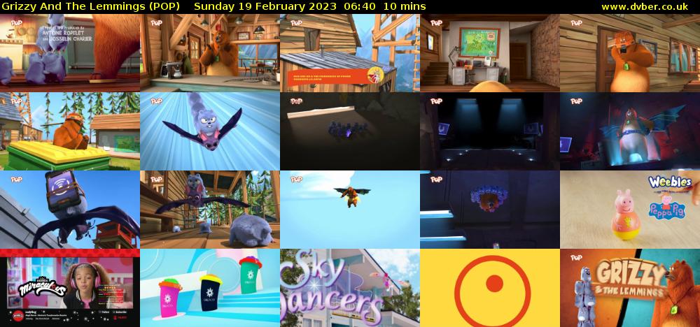 Grizzy And The Lemmings (POP) Sunday 19 February 2023 06:40 - 06:50