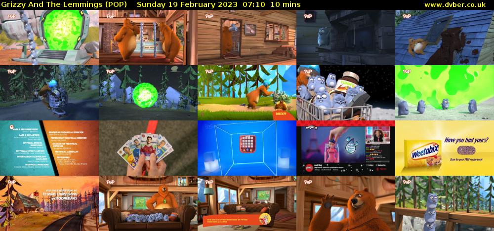 Grizzy And The Lemmings (POP) Sunday 19 February 2023 07:10 - 07:20