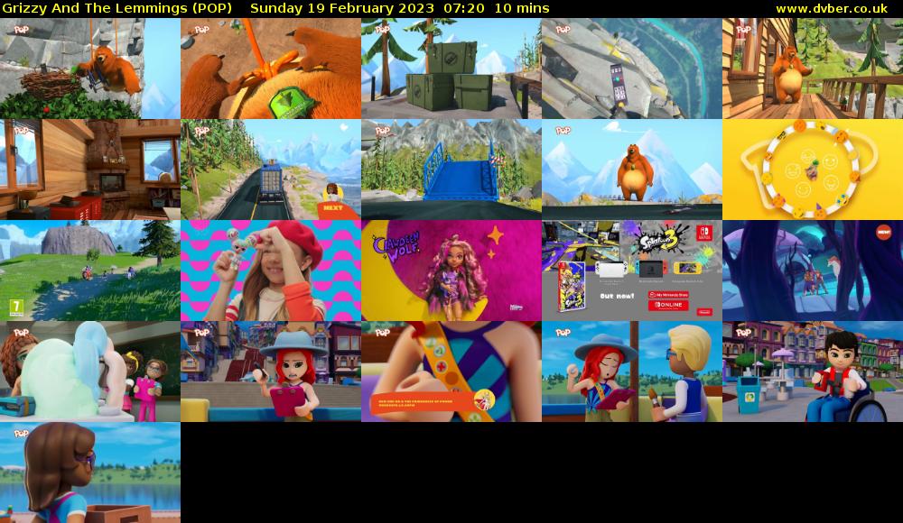 Grizzy And The Lemmings (POP) Sunday 19 February 2023 07:20 - 07:30