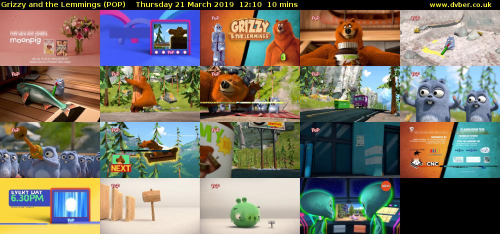 Grizzy and the Lemmings (POP) Thursday 21 March 2019 12:10 - 12:20