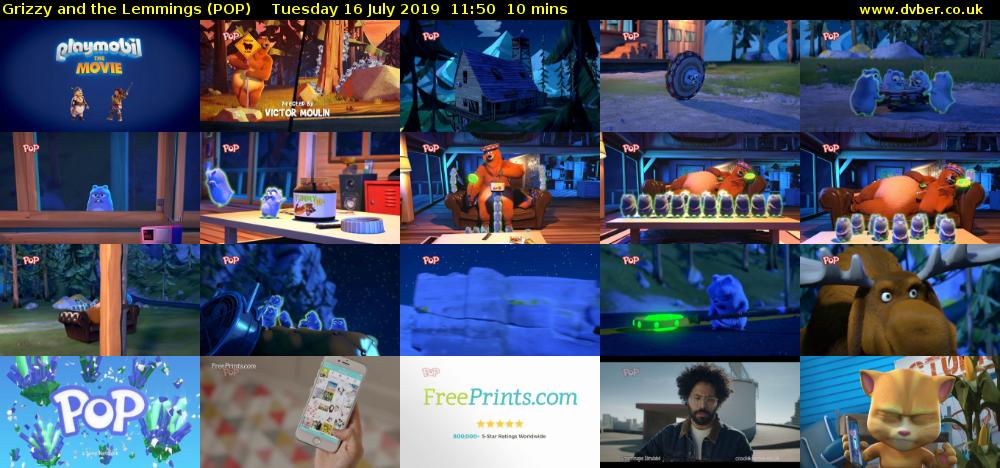 Grizzy and the Lemmings (POP) Tuesday 16 July 2019 11:50 - 12:00
