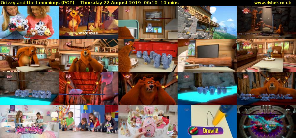 Grizzy and the Lemmings (POP) Thursday 22 August 2019 06:10 - 06:20