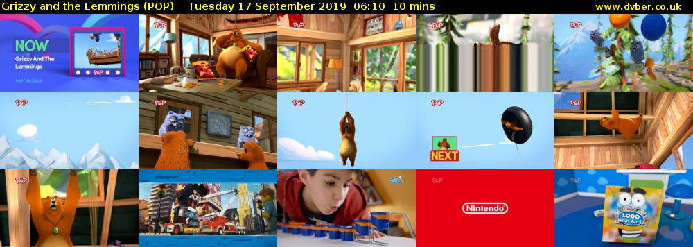 Grizzy and the Lemmings (POP) Tuesday 17 September 2019 06:10 - 06:20