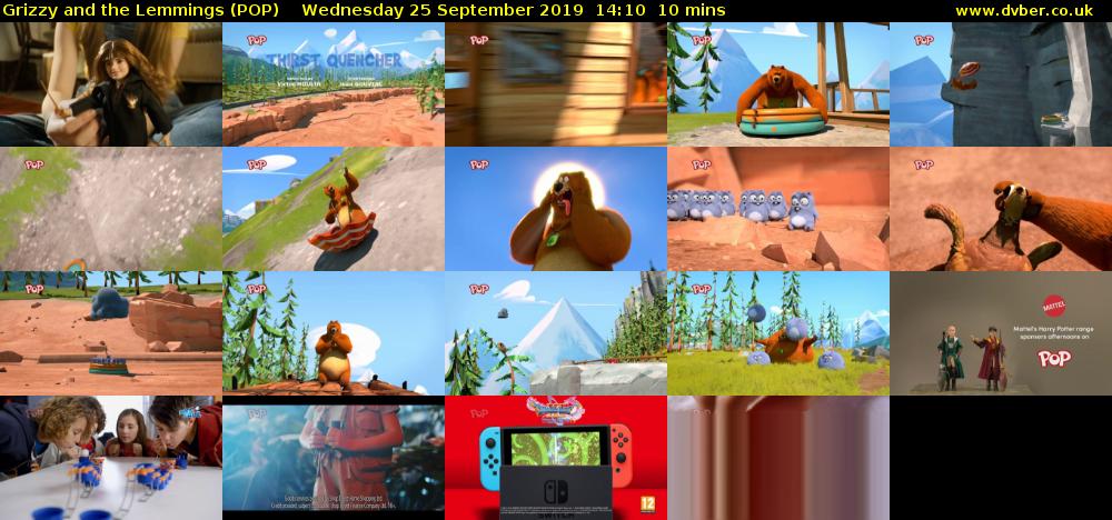 Grizzy and the Lemmings (POP) Wednesday 25 September 2019 14:10 - 14:20