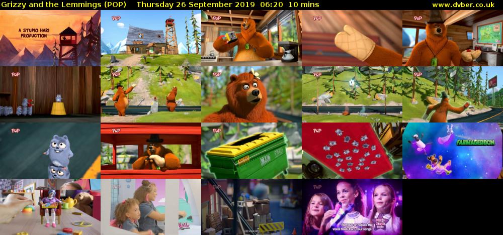 Grizzy and the Lemmings (POP) Thursday 26 September 2019 06:20 - 06:30