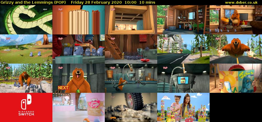 Grizzy and the Lemmings (POP) Friday 28 February 2020 10:00 - 10:10