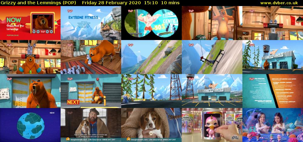 Grizzy and the Lemmings (POP) Friday 28 February 2020 15:10 - 15:20