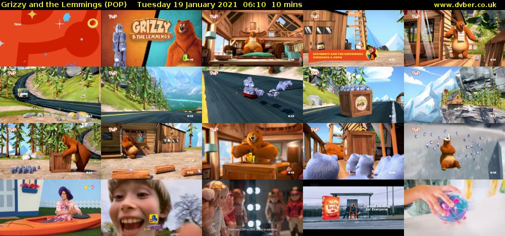 Grizzy and the Lemmings (POP) Tuesday 19 January 2021 06:10 - 06:20