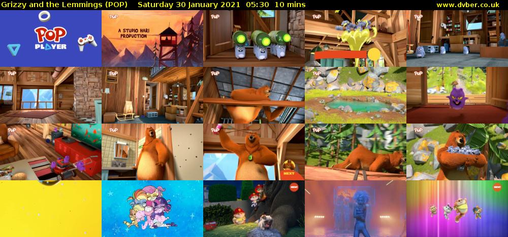 Grizzy and the Lemmings (POP) Saturday 30 January 2021 05:30 - 05:40