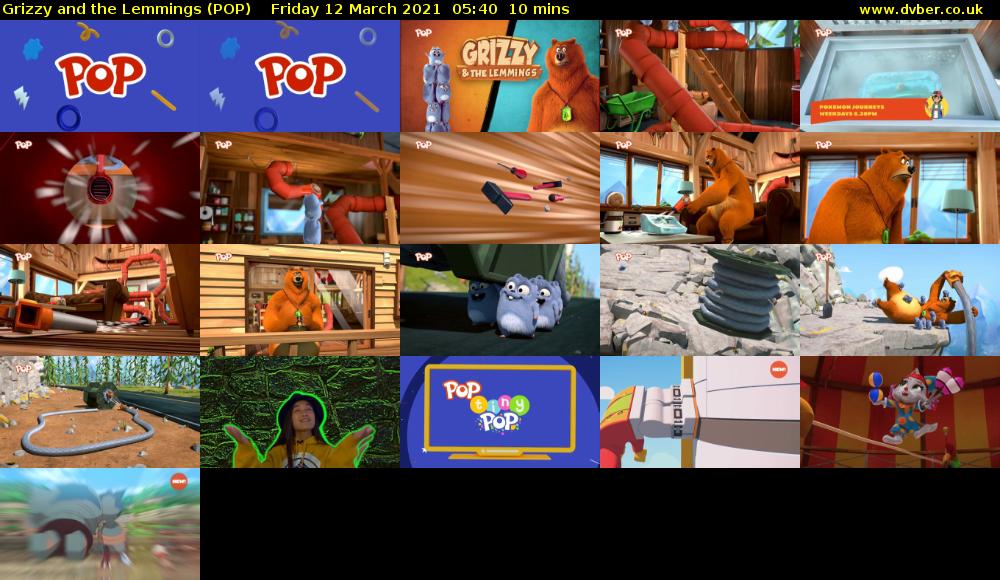 Grizzy and the Lemmings (POP) Friday 12 March 2021 05:40 - 05:50