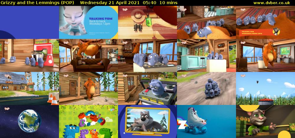 Grizzy and the Lemmings (POP) Wednesday 21 April 2021 05:40 - 05:50