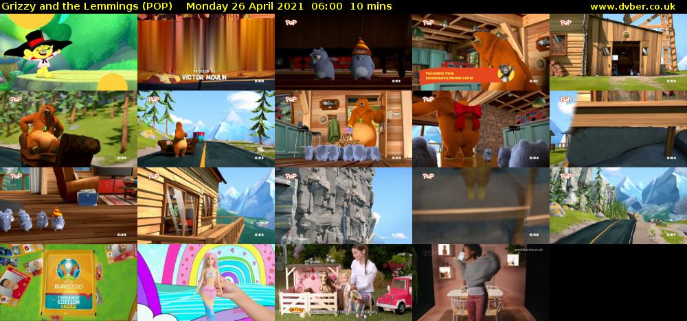 Grizzy and the Lemmings (POP) Monday 26 April 2021 06:00 - 06:10