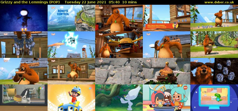 Grizzy and the Lemmings (POP) Tuesday 22 June 2021 05:40 - 05:50