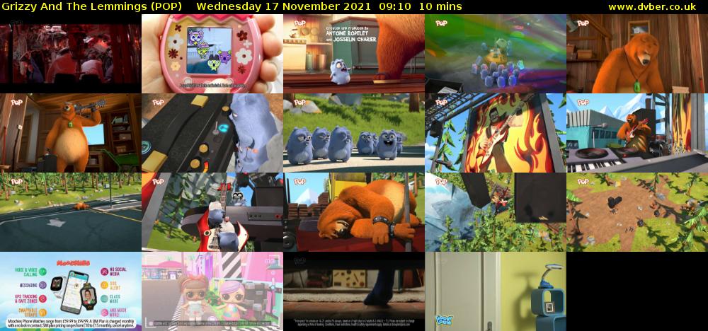 Grizzy and the Lemmings (POP) Wednesday 17 November 2021 09:10 - 09:20