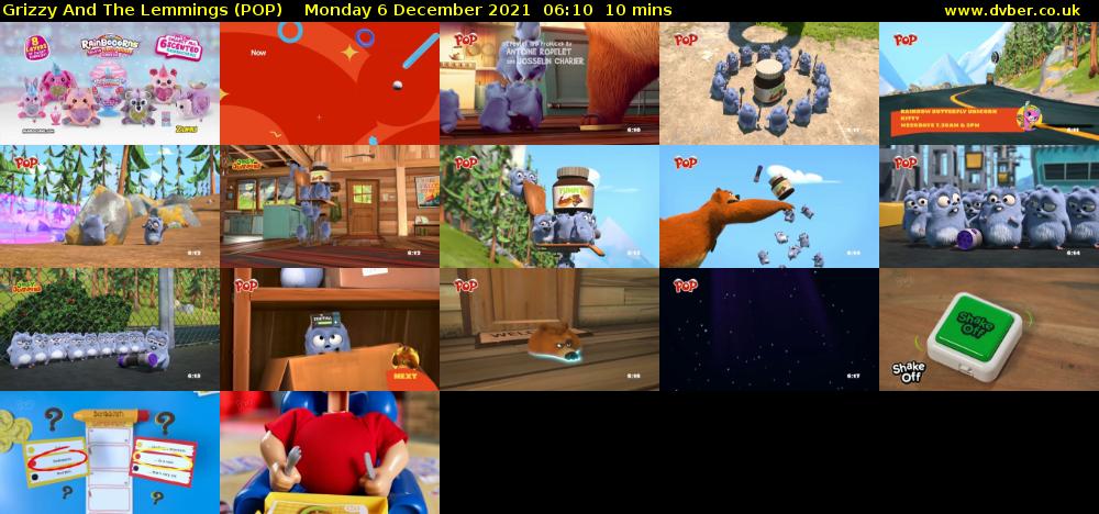 Grizzy and the Lemmings (POP) Monday 6 December 2021 06:10 - 06:20