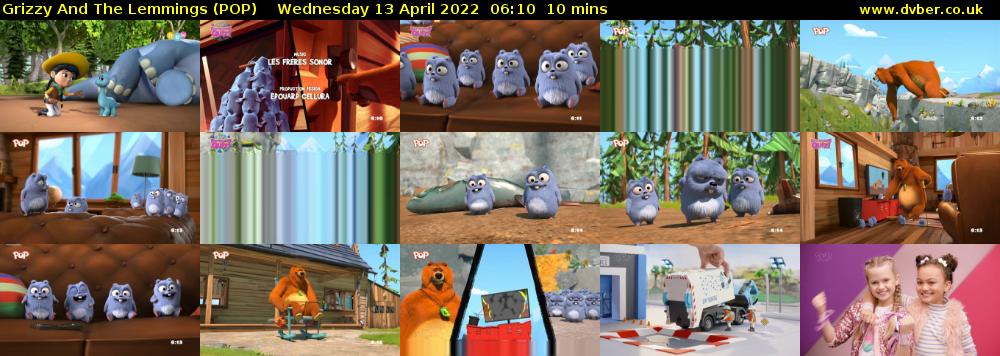 Grizzy and the Lemmings (POP) Wednesday 13 April 2022 06:10 - 06:20