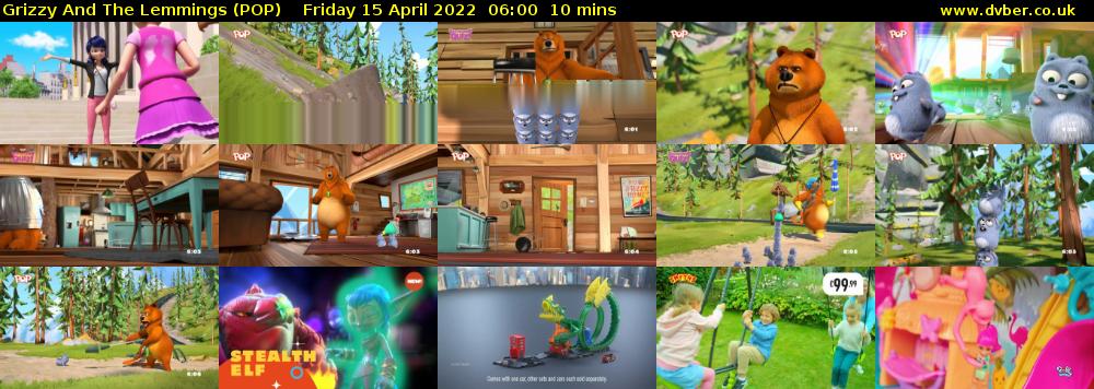 Grizzy and the Lemmings (POP) Friday 15 April 2022 06:00 - 06:10