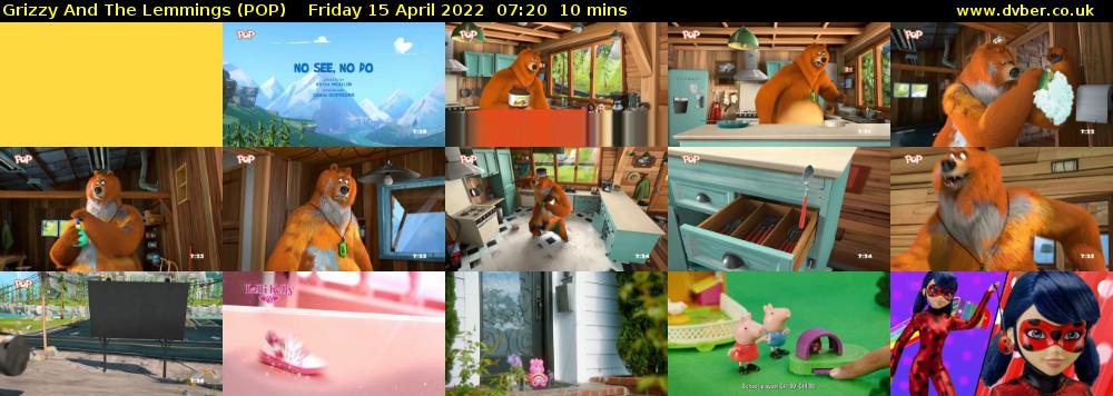 Grizzy and the Lemmings (POP) Friday 15 April 2022 07:20 - 07:30