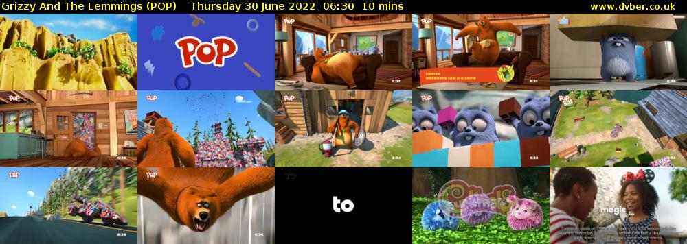 Grizzy and the Lemmings (POP) Thursday 30 June 2022 06:30 - 06:40