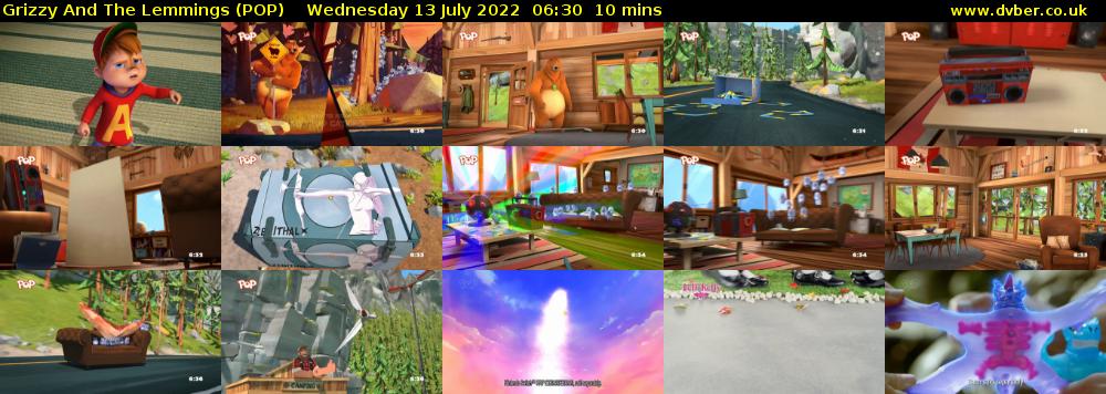 Grizzy and the Lemmings (POP) Wednesday 13 July 2022 06:30 - 06:40