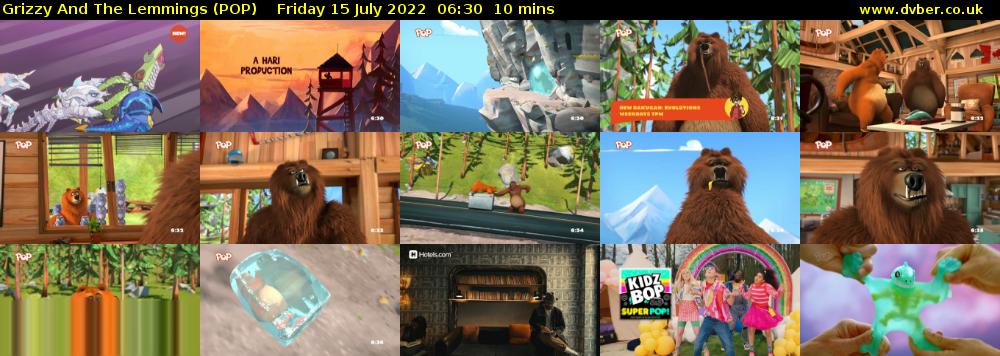 Grizzy and the Lemmings (POP) Friday 15 July 2022 06:30 - 06:40