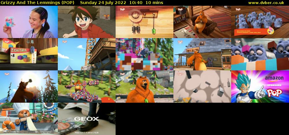 Grizzy and the Lemmings (POP) Sunday 24 July 2022 10:40 - 10:50
