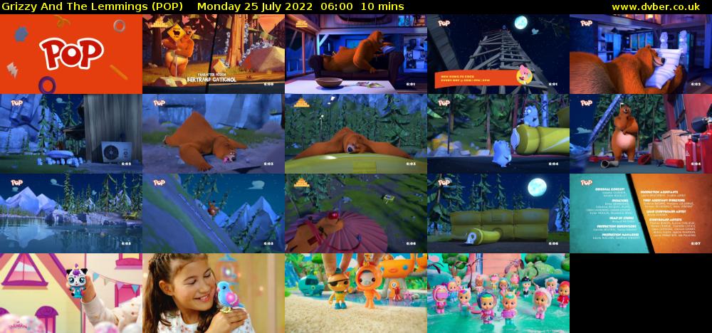 Grizzy and the Lemmings (POP) Monday 25 July 2022 06:00 - 06:10