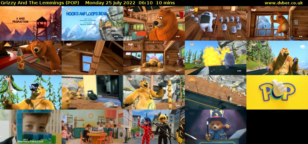 Grizzy and the Lemmings (POP) Monday 25 July 2022 06:10 - 06:20