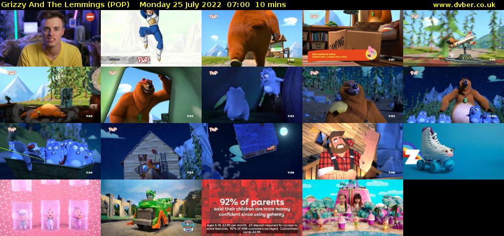 Grizzy and the Lemmings (POP) Monday 25 July 2022 07:00 - 07:10