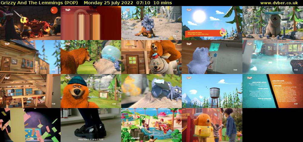 Grizzy and the Lemmings (POP) Monday 25 July 2022 07:10 - 07:20