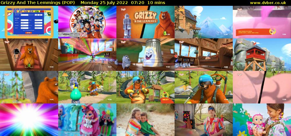 Grizzy and the Lemmings (POP) Monday 25 July 2022 07:20 - 07:30