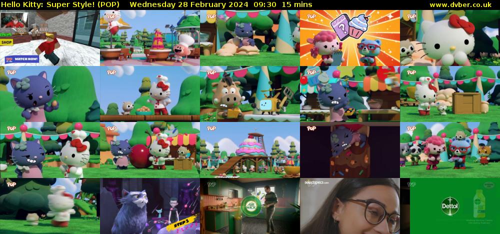 Hello Kitty: Super Style! (POP) Wednesday 28 February 2024 09:30 - 09:45
