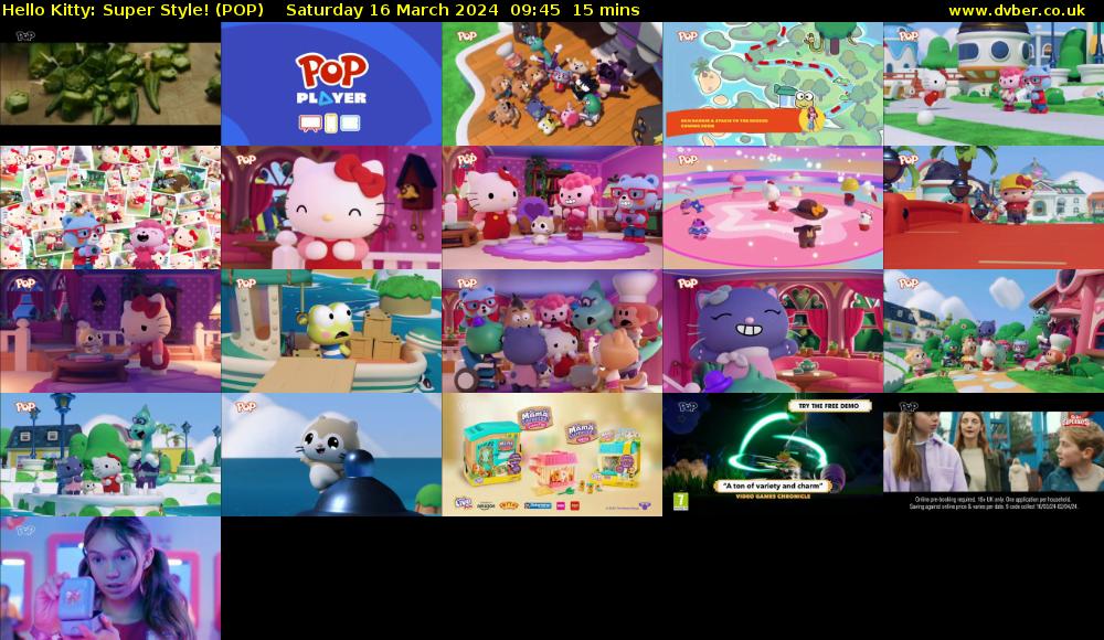 Hello Kitty: Super Style! (POP) Saturday 16 March 2024 09:45 - 10:00