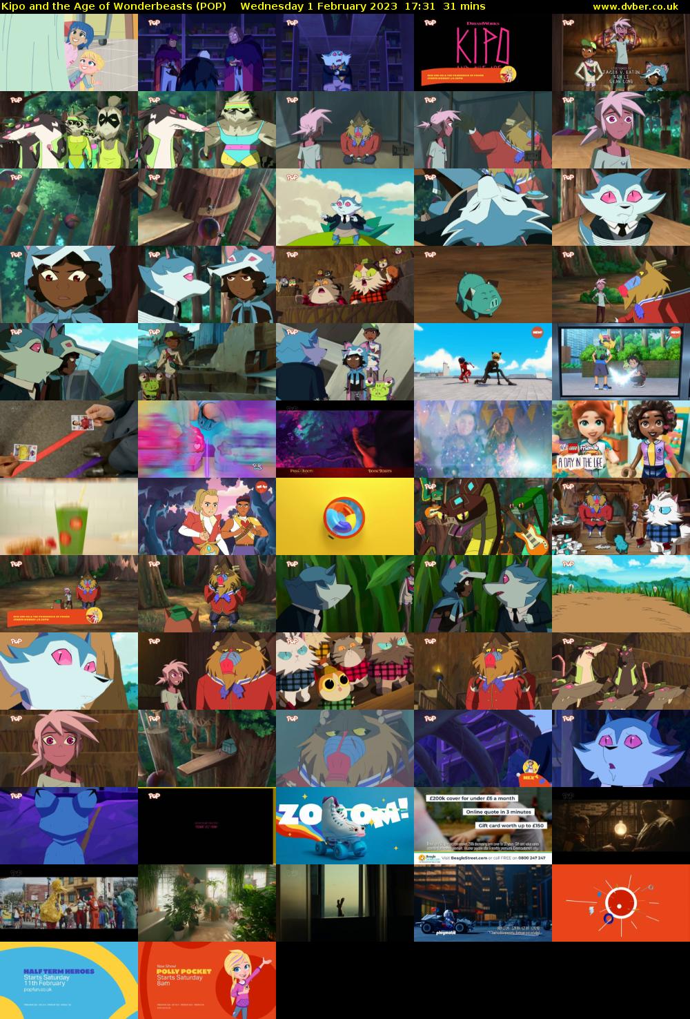 Kipo and the Age of Wonderbeasts (POP) Wednesday 1 February 2023 17:31 - 18:02