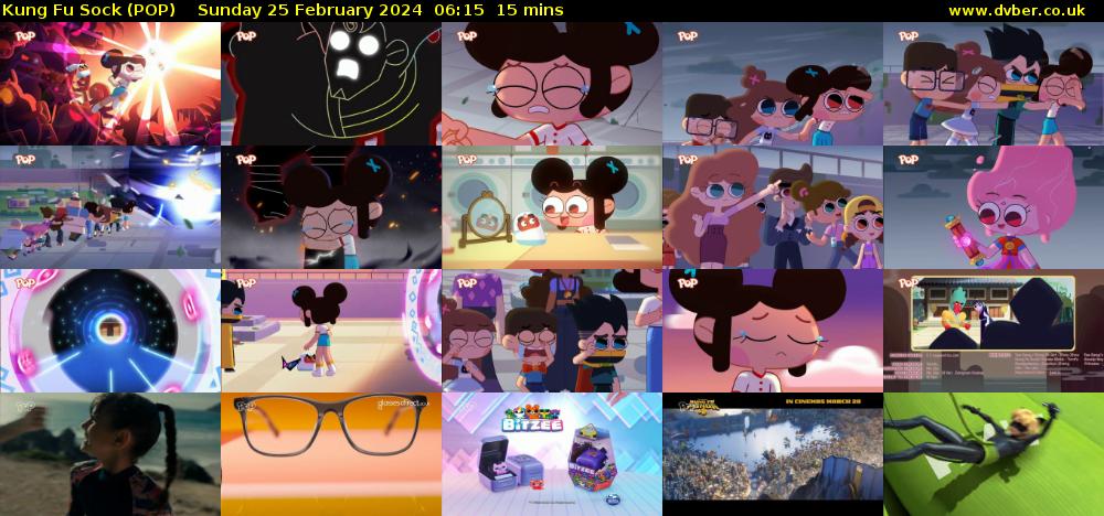 Kung Fu Sock (POP) Sunday 25 February 2024 06:15 - 06:30