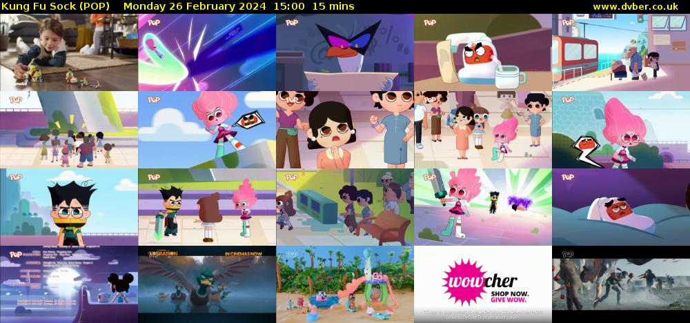 Kung Fu Sock (POP) Monday 26 February 2024 15:00 - 15:15