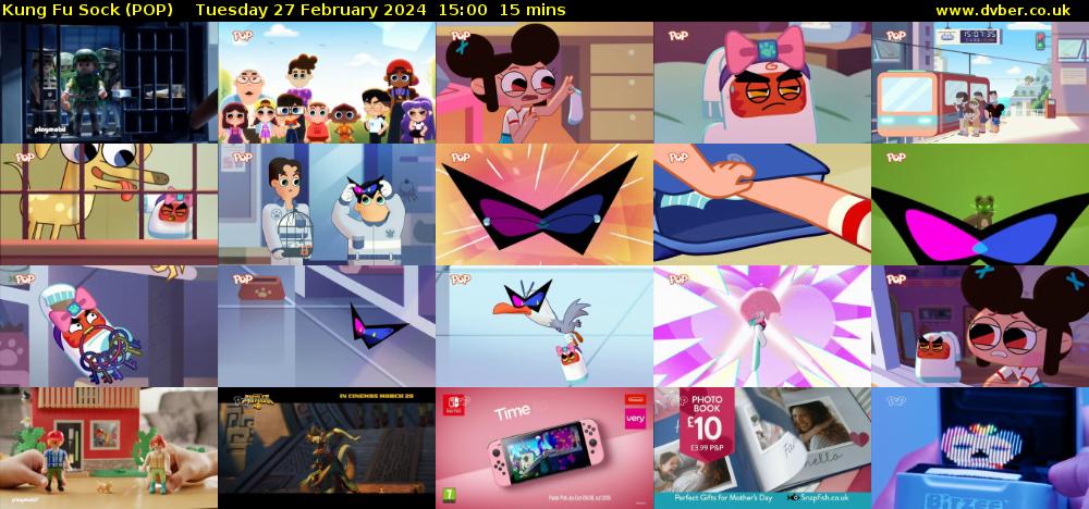 Kung Fu Sock (POP) Tuesday 27 February 2024 15:00 - 15:15