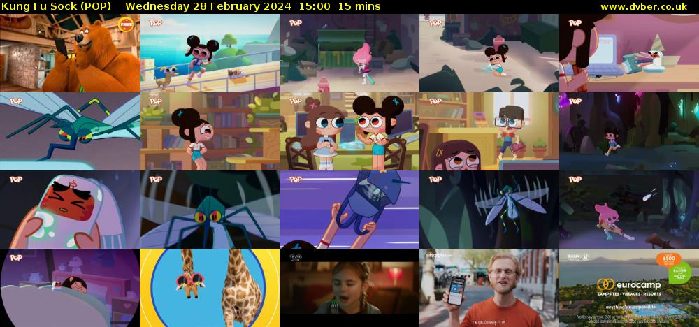 Kung Fu Sock (POP) Wednesday 28 February 2024 15:00 - 15:15