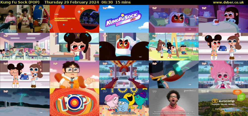 Kung Fu Sock (POP) Thursday 29 February 2024 06:30 - 06:45